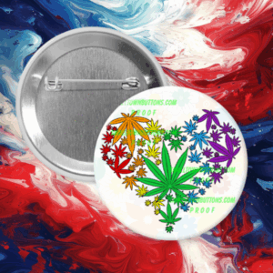 Pride Heart Marijuana Leaves