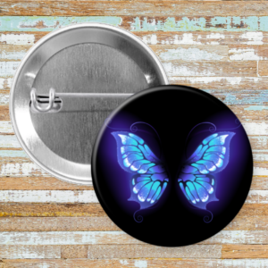 Butterfly With Glowing Blue and Purple Wings