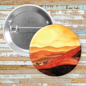 Watercolor Desert Sunset